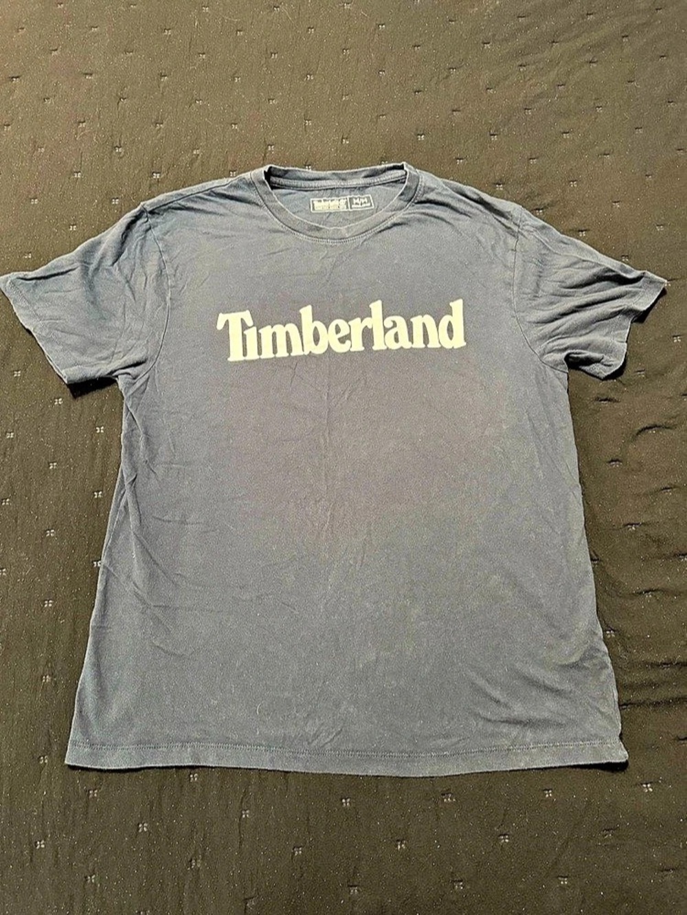 Timberland Logo Short Sleeve Tee in Gray Size Medium